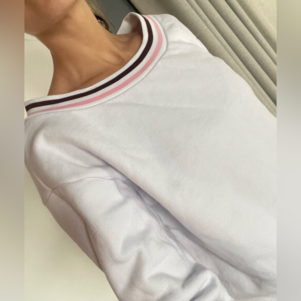 American Apparel Pink Stripe Size XS Sweatshirt